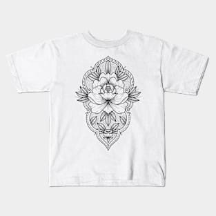 Mehendi Peony Kids T-Shirt